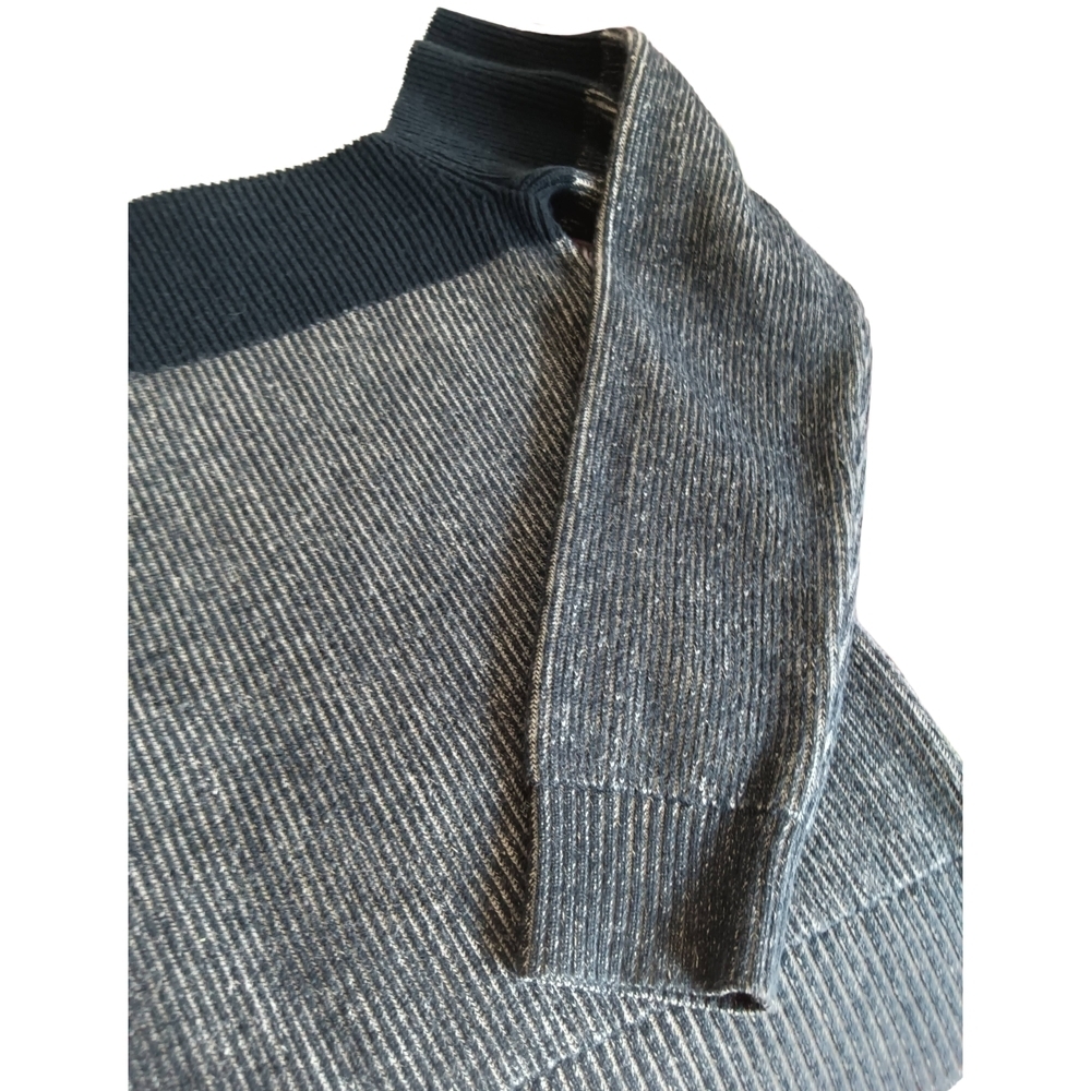 Banana Republic Men's Button Up Sweater - Cream, Navy, Gray Coastal, Preppy Sz L - Picture 3 of 11